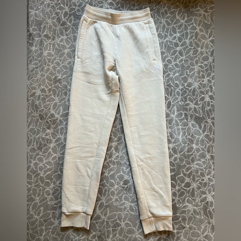NWOT cream Adidas joggers